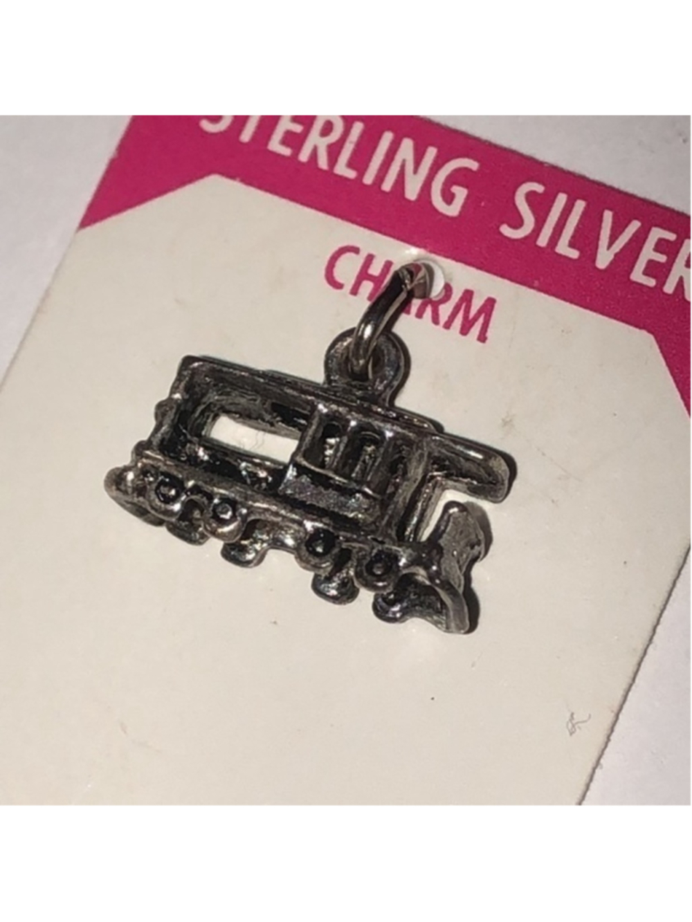 Vintage Sterling Silver Train Collectible Bracelet Charm